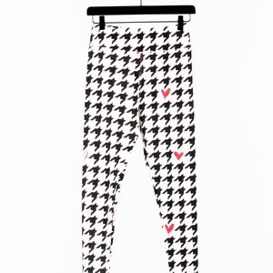 TC2 LuLaRoe Valentine’s Leggings Houndstooth Heart